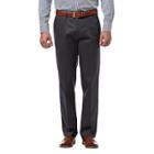 Men's Haggar Premium No-iron Khaki Stretch Classic-fit Flat-front Pants, Size: 44x29, Dark Grey