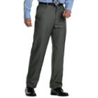 Big & Tall Haggar&reg; Cool 18&reg; Classic-fit Flat-front No-iron Expandable Waist Pants, Men's, Size: 52x30, Black