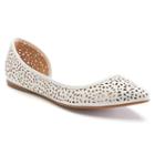 Apt. 9&reg; Satisfy Women's Pointed-toe D'orsay Flats, Size: 10, White