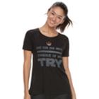 Juniors' Her Universe Star Wars There Is No Try Graphic Tee, Teens, Size: Large, Black