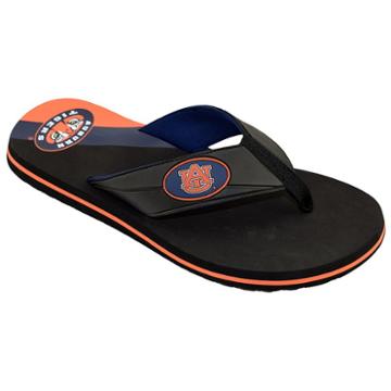 Men's College Edition Auburn Tigers Flip-flops, Size: Small, Black