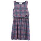 Girls 7-16 Speechless Belted Sleeveless Chiffon Dress, Size: 14, Blue (navy)