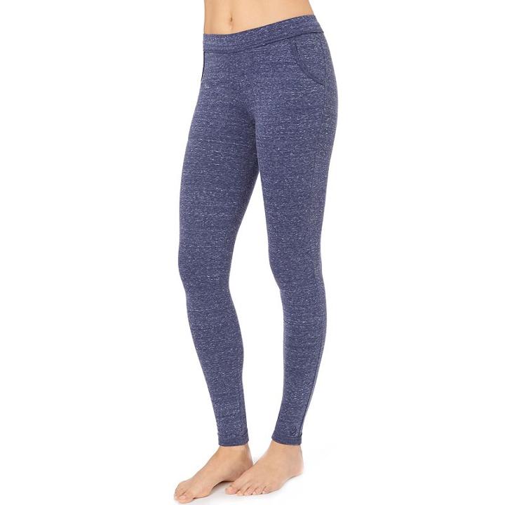 Women's Cuddl Duds Comfortwear Leggings, Size: Small, Dark Blue