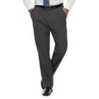 Men's Croft & Barrow&reg; Classic-fit No-iron Stretch Pleated Dress Pants, Size: 42x32, Dark Grey
