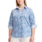 Plus Size Chaps Striped No-iron Broadcloth Shirt, Women's, Size: 2xl, Natural