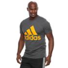 Big & Tall Adidas Logo Performance Tee, Men's, Size: Xl Tall, Dark Grey