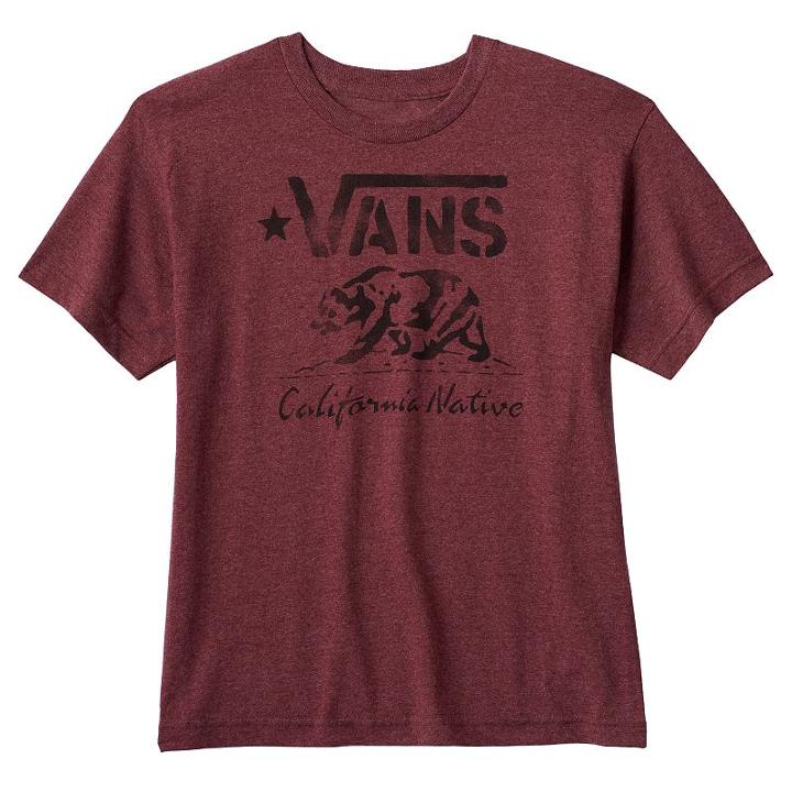 Boys 8-20 Vans Bear Drop Tee, Boy's, Size: Medium, Dark Red