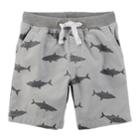 Boys 4-8 Carter's Patterned Pull On Shorts, Size: 6, Gray Shark