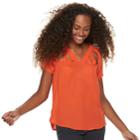 Juniors' Grayson Threads Cutout Top, Teens, Size: Small, Red