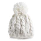 Sonoma Goods For Life Cable Knit Pom Pom Beanie, Women's, Natural