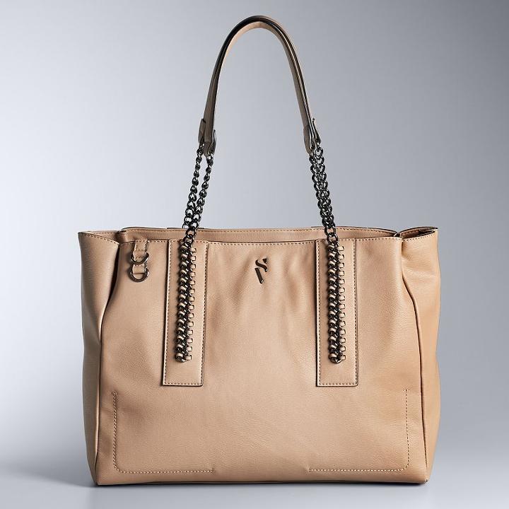 Simply Vera Vera Wang Rockbridge Large Tote, Women's, Med Beige