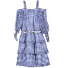 Girls 7-16 Speechless Gingham Belted Dress, Size: 7, Brt Blue