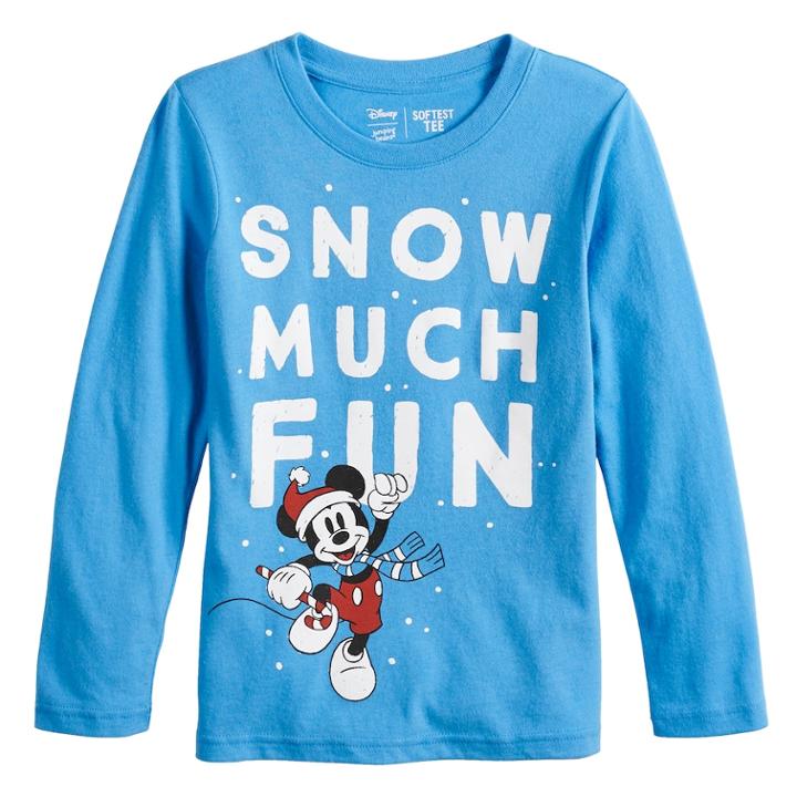 Disney's Mickey Mouse Boys 4-12 Snow Much Fun Softest Graphic Tee By Jumping Beans&reg;, Size: 5, Med Blue