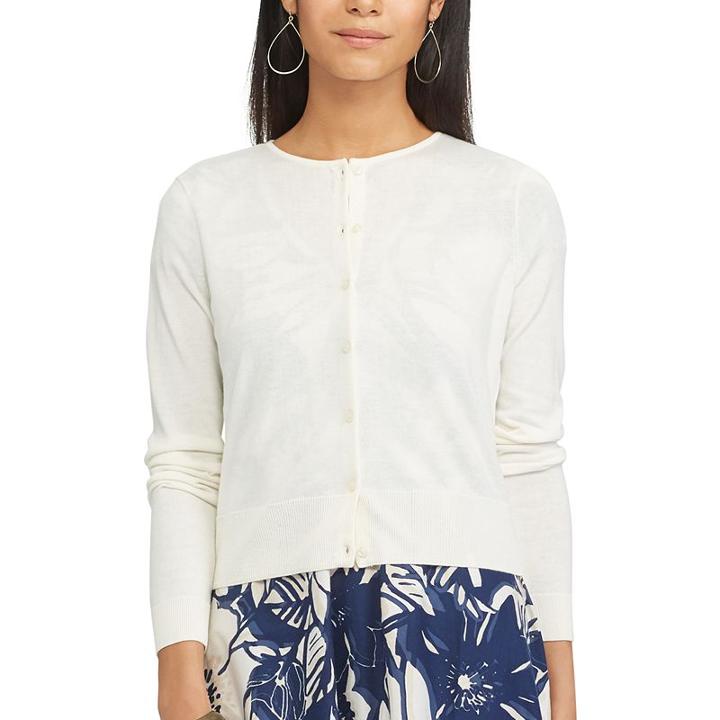Women's Chaps Button-front Cardigan, Size: Small, White