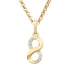 Junior Jewels Cubic Zirconia 14k Gold Infinity Pendant Necklace, Girl's, Size: 13, White