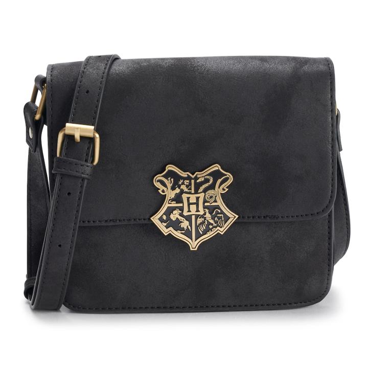 Harry Potter Hogwarts Crest Crossbody Purse, Women's, Black