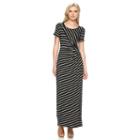 Women's Apt. 9&reg; Ruched Striped Maxi Dress, Size: Xs, Other Clrs