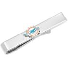 Miami Dolphins Rhodium-plated Tie Bar, Men's, Turq/aqua