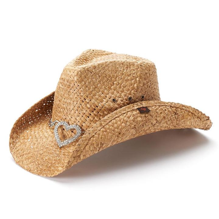 Peter Grimm, Women's Straw Cowboy Hat, Brown