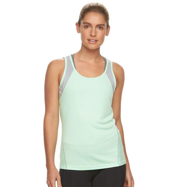 Women's Tek Gear&reg; Performance Base Layer Workout Tank, Size: Xs, Lt Green