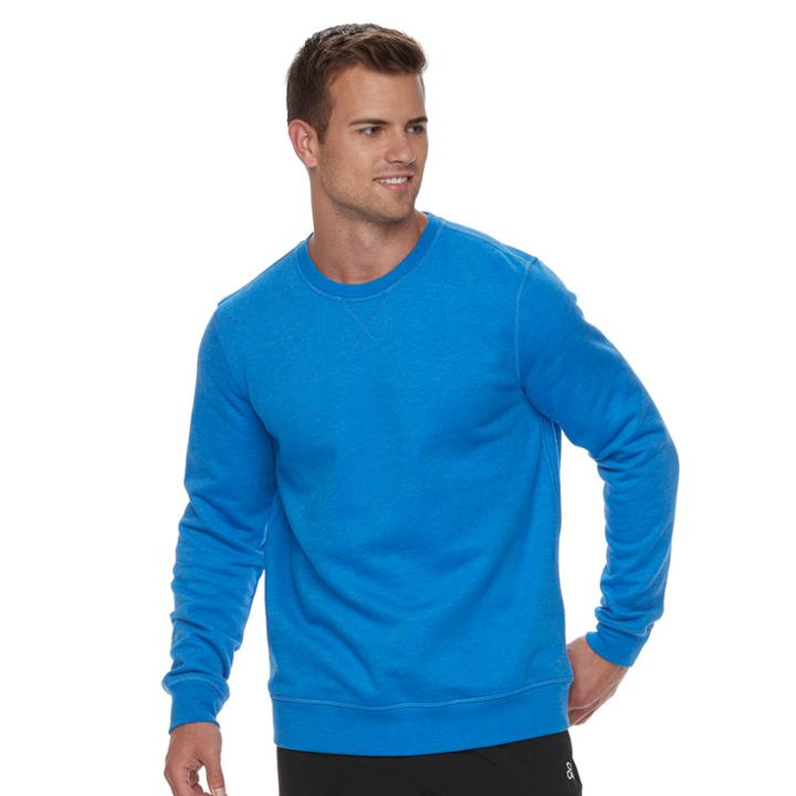 Men's Tek Gear&reg; Crewneck Ultra Soft Fleece, Size: Xxl, Blue (navy)