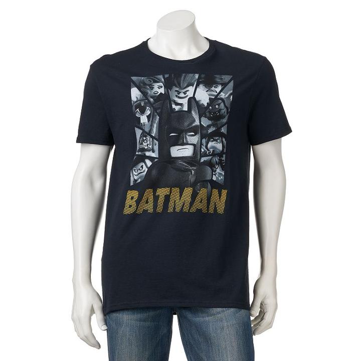 Men's The Lego Batman Movie Character Tee, Size: Large, Black