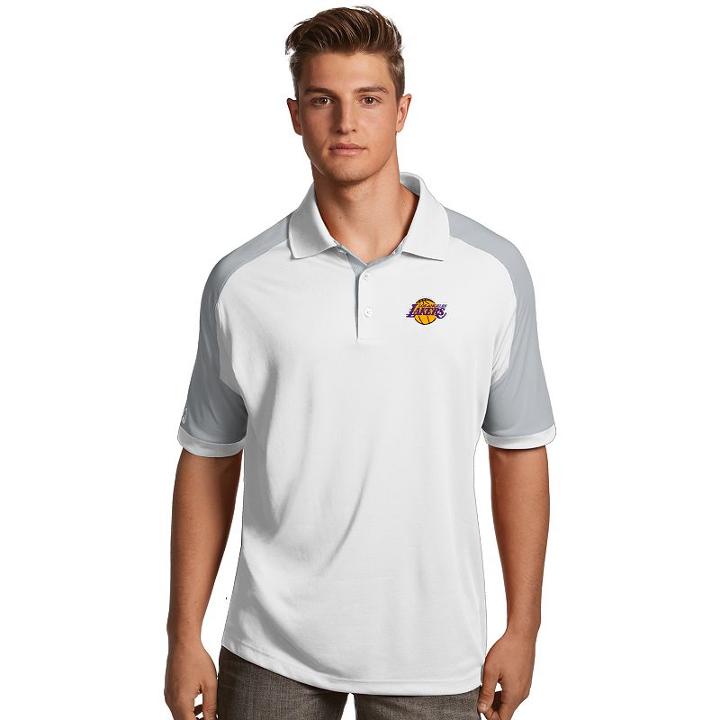 Men's Antigua Los Angeles Lakers Century Polo, Size: Small, White