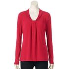 Women's Dana Buchman Knot-front Top, Size: Xs, Med Red