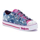 Skechers Twinkle Toes Shuffles Step Up Diggin Denim Girls' Light Up Sneakers, Girl's, Size: 13, White Oth