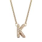 The Silver Lining 14k Gold Over Brass Cubic Zirconia Initial Pendant, Women's, Size: 18, Yellow
