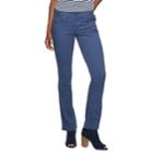 Women's Sonoma Goods For Life&trade; Midrise Sateen Bootcut Pants, Size: 4 T/l, Blue