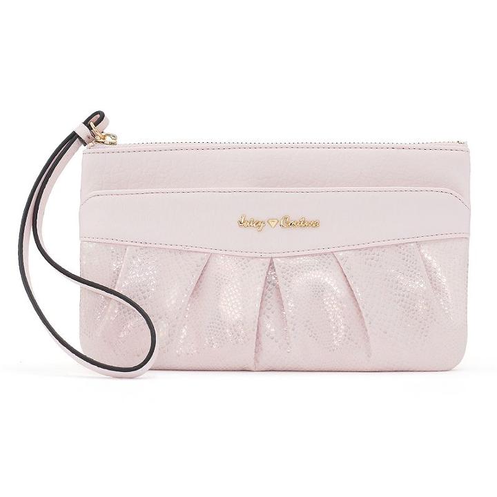 Juicy Couture Jc 700 Ruched Wristlet, Women's, Brt Pink