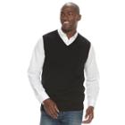 Men's Croft & Barrow&reg; True Comfort Classic-fit Sweater Vest, Size: Medium, Black
