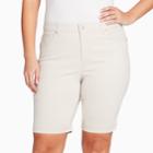 Plus Size Gloria Vanderbilt Amanda Embellished Bermuda Shorts, Women's, Size: 20 W, Brown