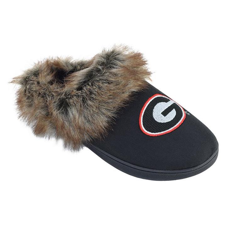 Women's Georgia Bulldogs Scuff Slippers, Size: Xl, Black