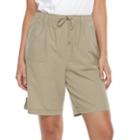 Women's Gloria Vanderbilt Jamy Sheeting Drawstring Shorts, Size: Small, Lt Green