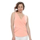 Maternity A:glow Twist Nursing Tank, Women's, Size: L-mat, Lt Orange