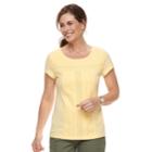 Women's Croft & Barrow&reg; Eyelet Tee, Size: Small, Med Yellow