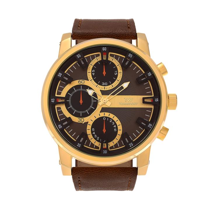 Territory Men's Watch - Kh-tw-2210024-gldbrn, Size: Xl, Brown