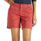 Women's Lee Tailored Chino Short, Size: 4 - Regular, Pimento Spiral Lace