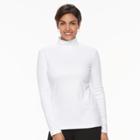 Women's Croft & Barrow&reg; Long Sleeve Turtleneck Top, Size: Small, White