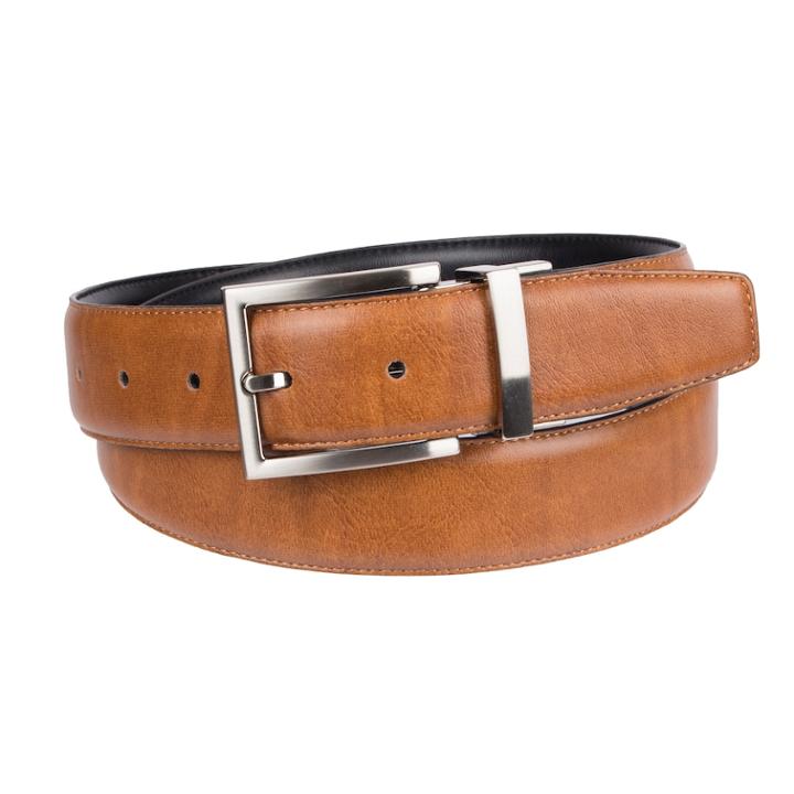 Men's Chaps Reversible Stretch Belt, Size: Medium, Grey