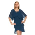 Women's Expo Tiered Dress & Shrug Set, Size: 14, Turquoise/blue (turq/aqua)