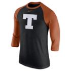 Men's Nike Texas Longhorns Tri-blend Raglan Tee, Size: Large, Black