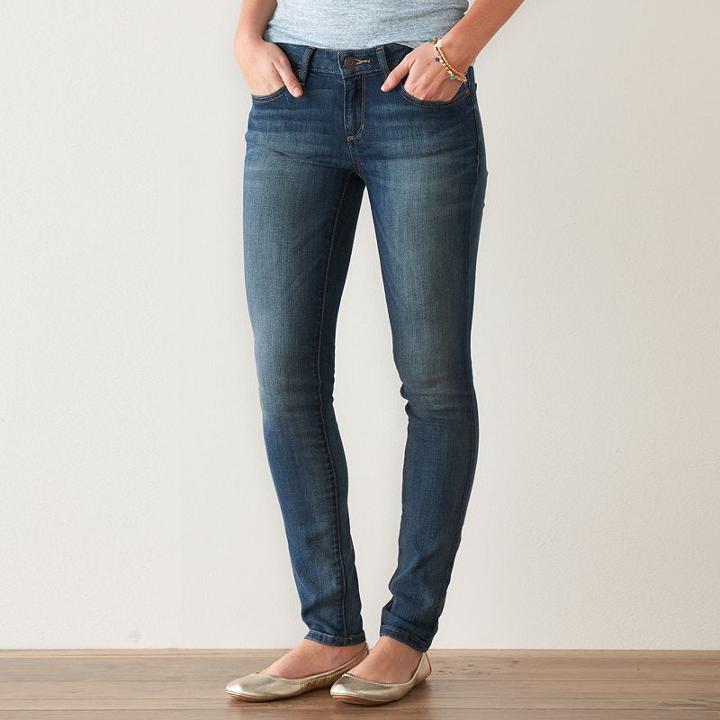 Women's Sonoma Goods For Life&trade; Faded Skinny Jeans, Size: 12 T/l, Blue Other