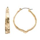 Dana Buchman Hammered Crinkle Hoop Earrings, Women's, Gold