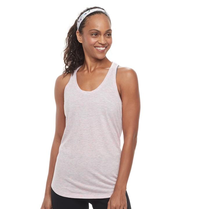 Women's Petite Tek Gear&reg; Racer Back Tank, Size: M Petite, Lt Purple