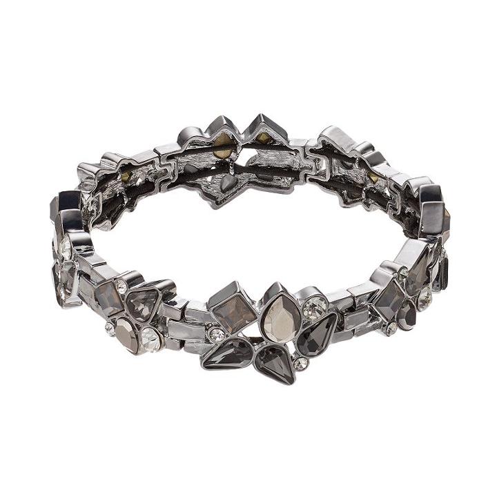 Simply Vera Vera Wang Square & Teardrop Cluster Link Stretch Bracelet, Women's, Multicolor
