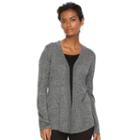 Women's Napa Valley Embellished Marled Mock-layer Top, Size: Medium, Natural
