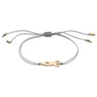 Lc Lauren Conrad Rocket Link & Gray Thread Adjustable Bracelet, Women's, Grey